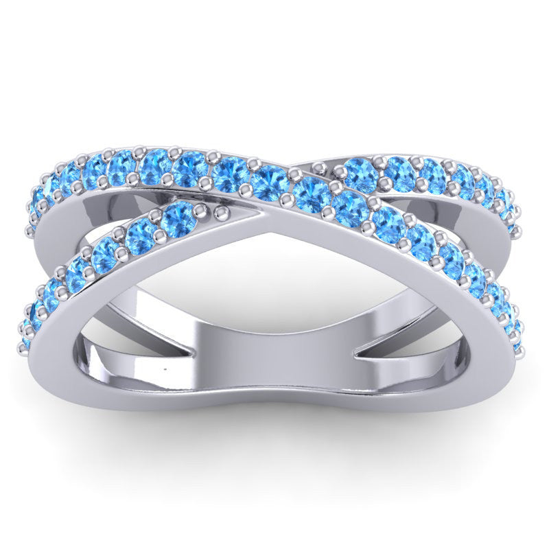 Swiss Blue Topaz Band