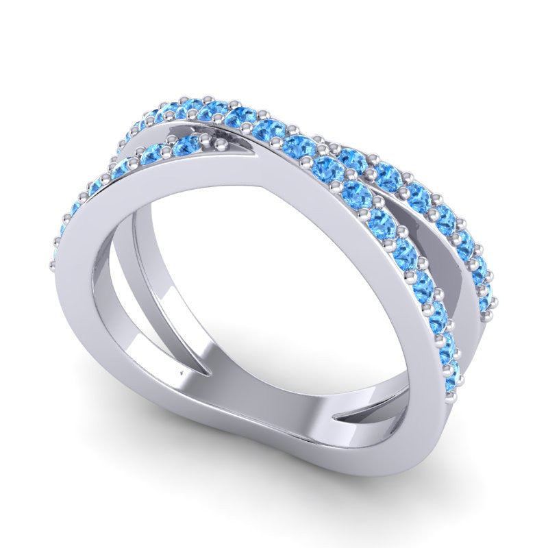 Swiss Blue Topaz Band