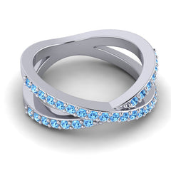 Swiss Blue Topaz Band