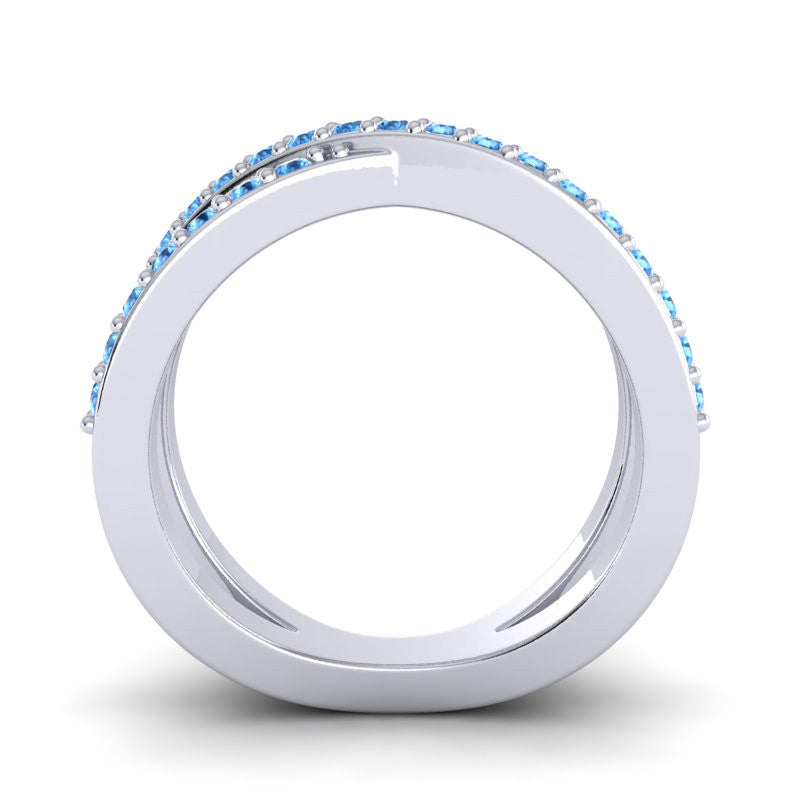 Swiss Blue Topaz Band