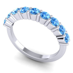 Swiss Blue Topaz Band