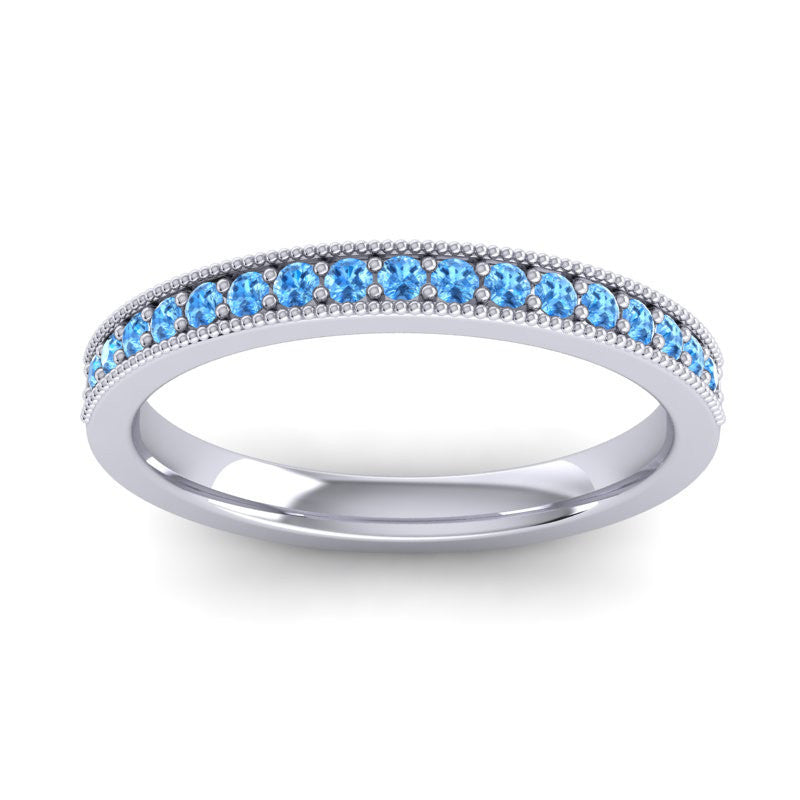 Swiss Blue Topaz Band
