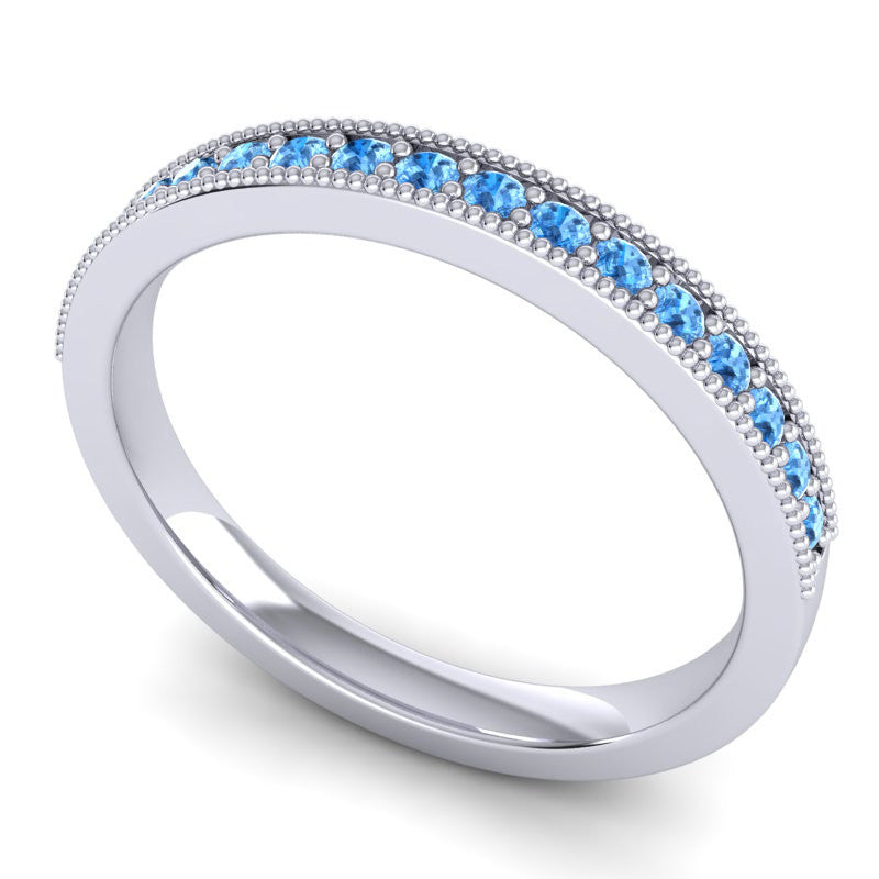 Swiss Blue Topaz Band