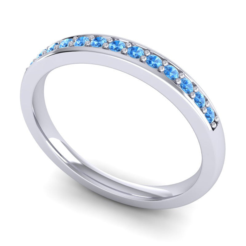 Swiss Blue Topaz Band