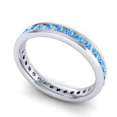Swiss Blue Topaz Band