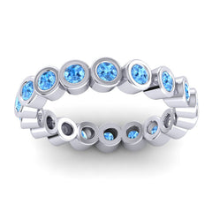 Swiss Blue Topaz Band