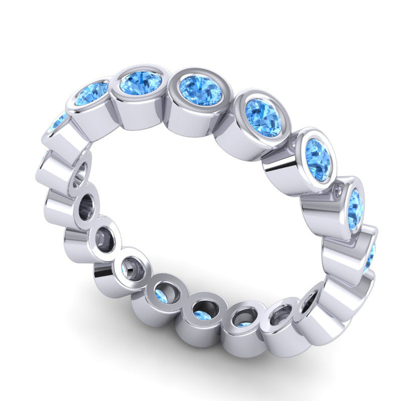 Swiss Blue Topaz Band