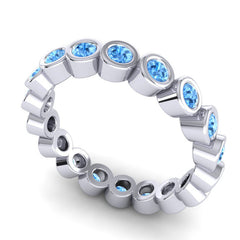 Swiss Blue Topaz Band