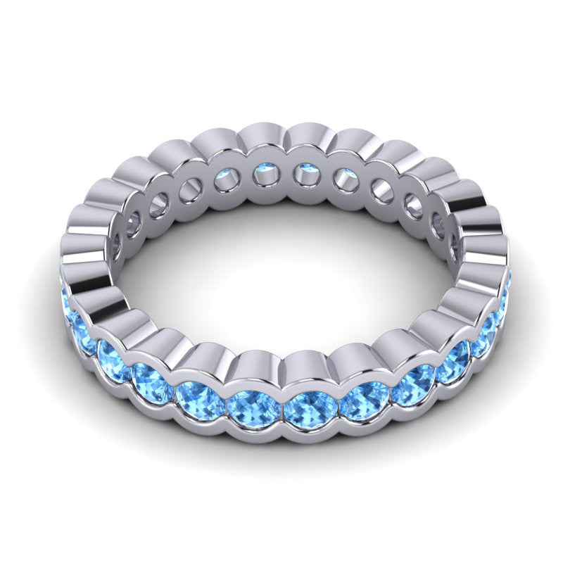 Swiss Blue Topaz Band
