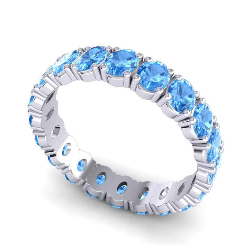 Swiss Blue Topaz Band