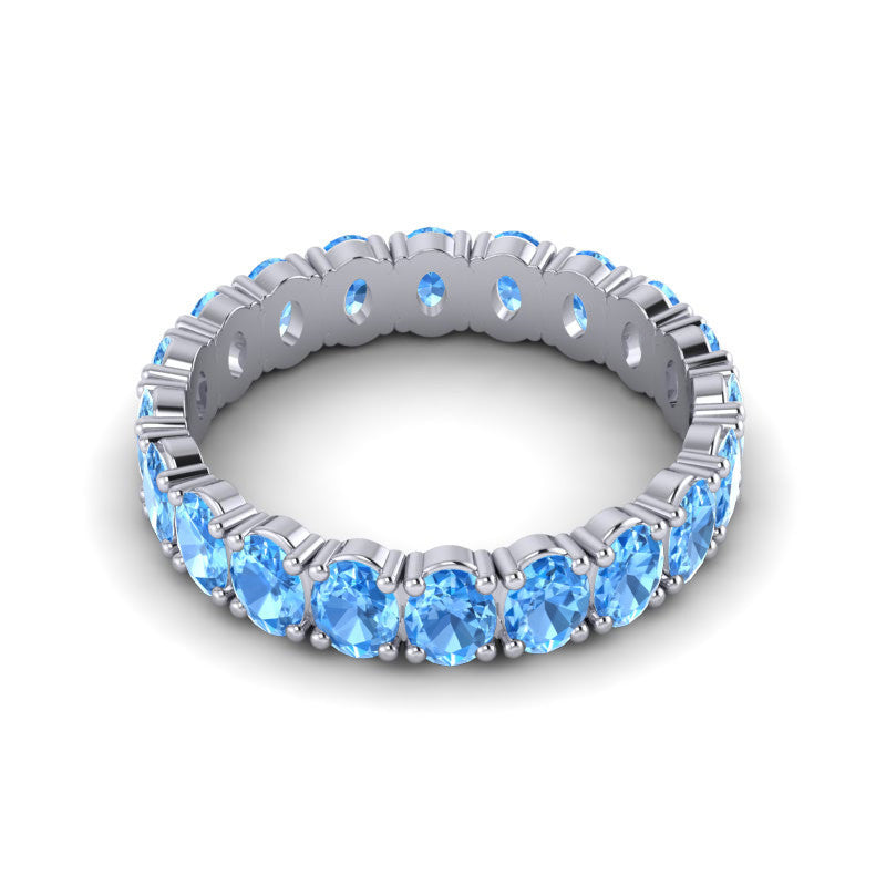Swiss Blue Topaz Band
