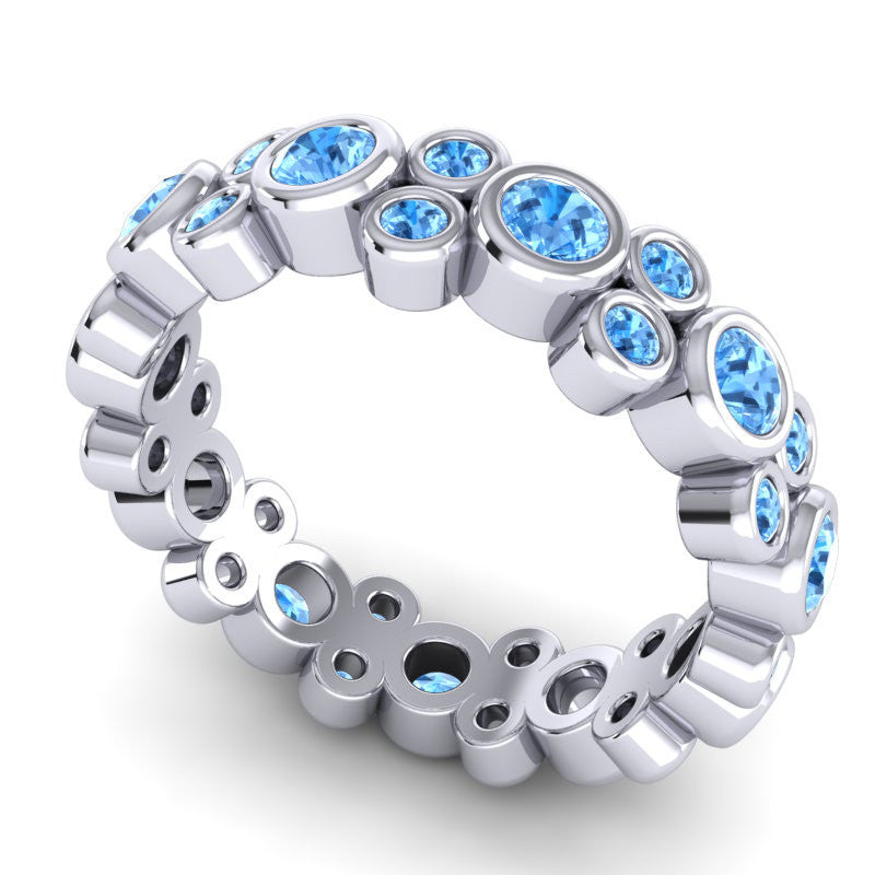 Swiss Blue Topaz Band