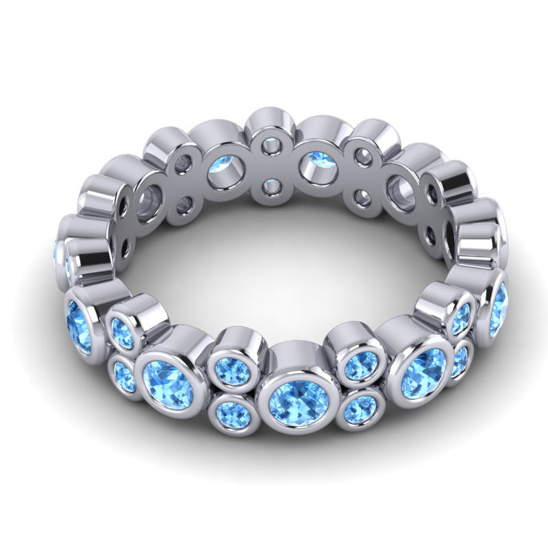 Swiss Blue Topaz Band