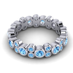Swiss Blue Topaz Band
