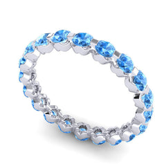 Swiss Blue Topaz Band