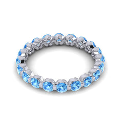 Swiss Blue Topaz Band