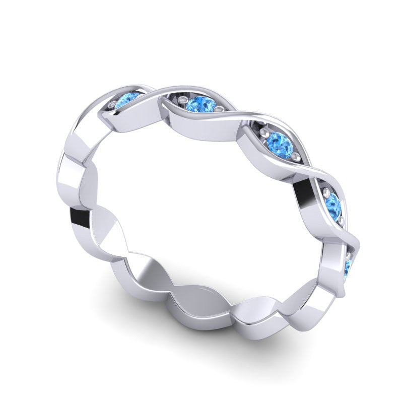 Swiss Blue Topaz Band
