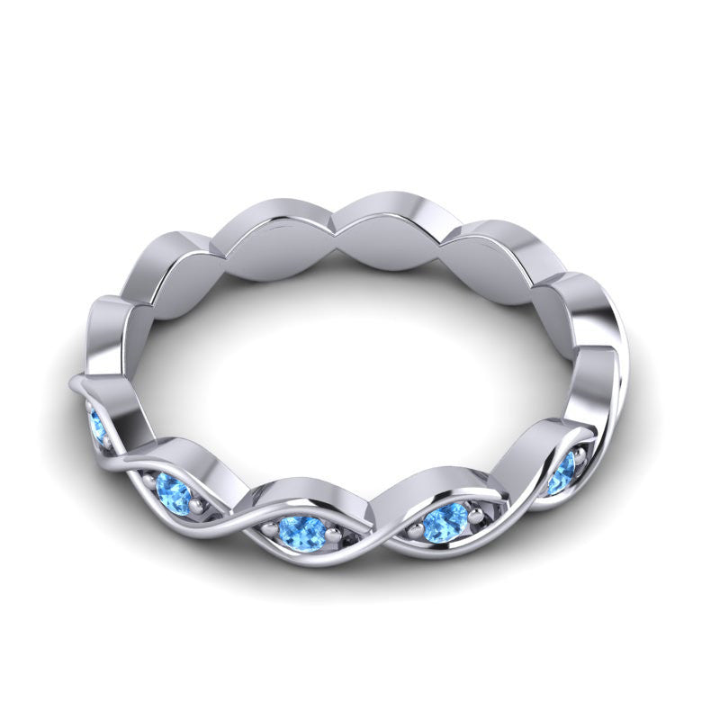 Swiss Blue Topaz Band