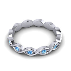 Swiss Blue Topaz Band