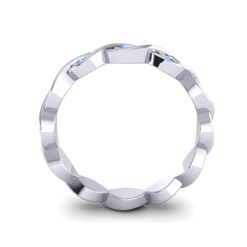 Swiss Blue Topaz Band