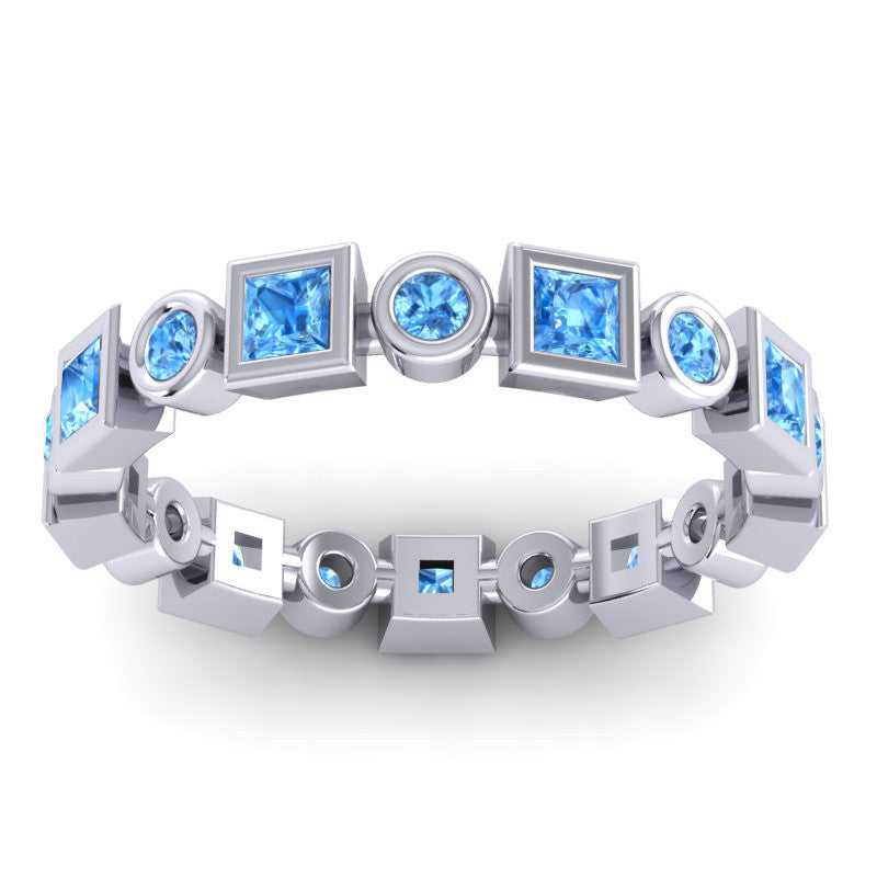 Swiss Blue Topaz Band