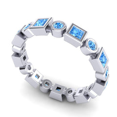Swiss Blue Topaz Band