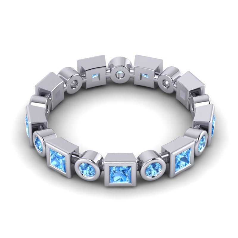 Swiss Blue Topaz Band
