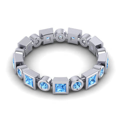 Swiss Blue Topaz Band