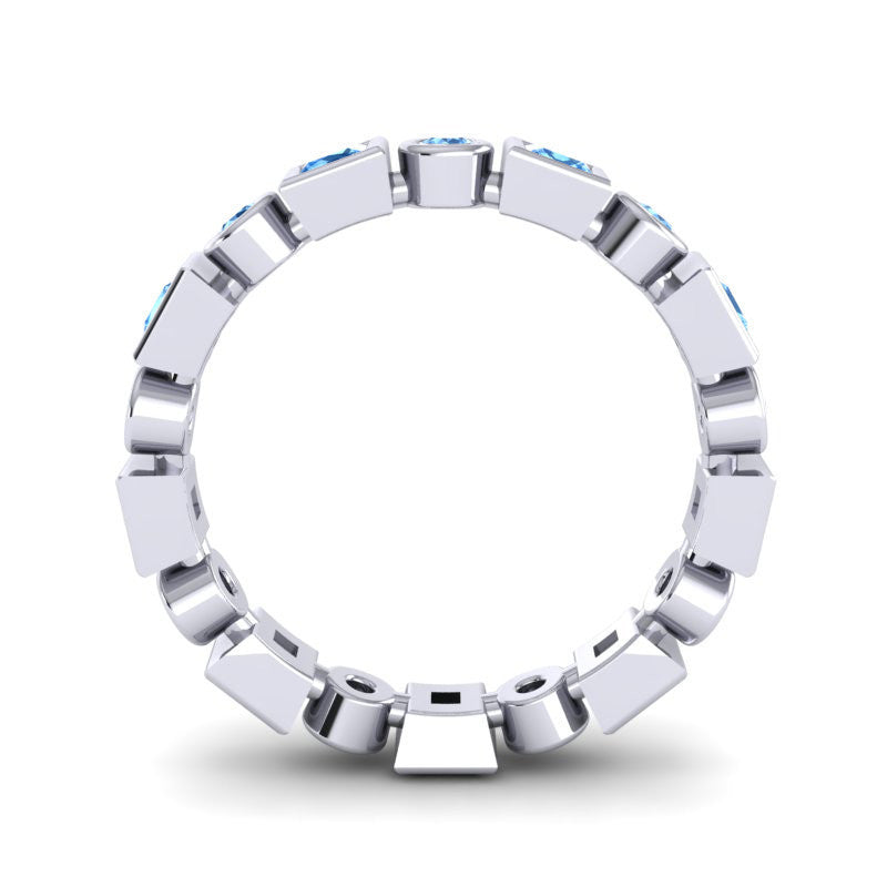 Swiss Blue Topaz Band