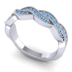 Swiss Blue Topaz Band
