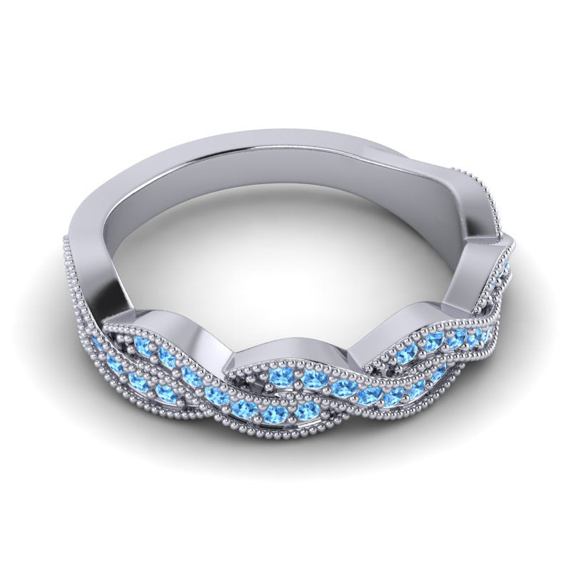 Swiss Blue Topaz Band