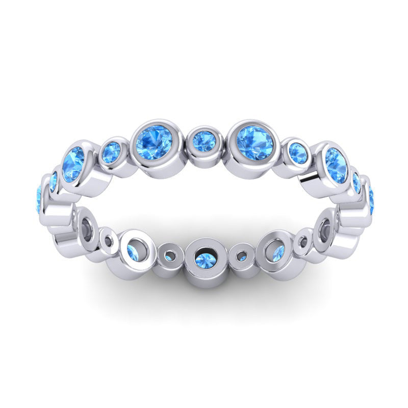 Swiss Blue Topaz Band