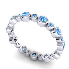 Swiss Blue Topaz Band