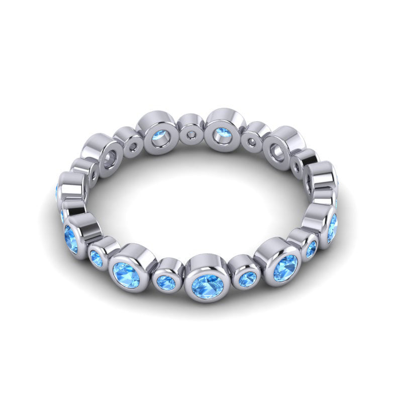 Swiss Blue Topaz Band