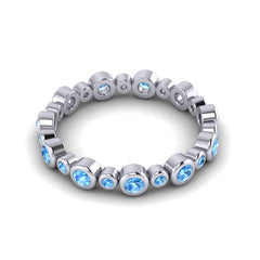 Swiss Blue Topaz Band