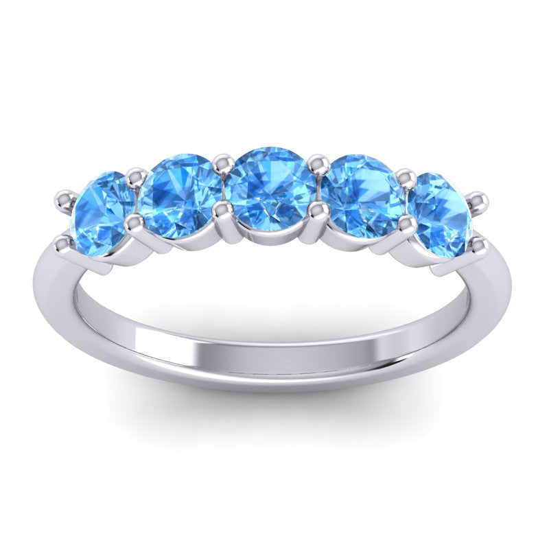 Swiss Blue Topaz Band