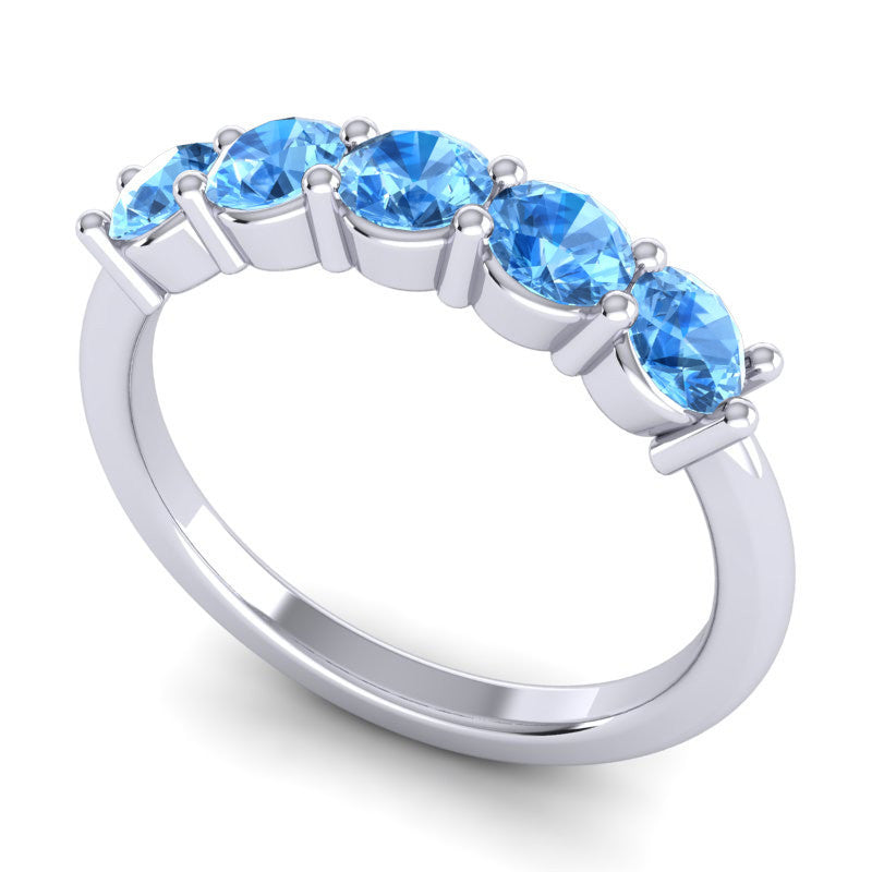 Swiss Blue Topaz Band