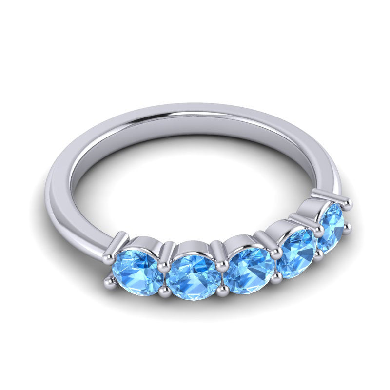 Swiss Blue Topaz Band