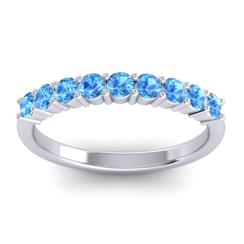 Swiss Blue Topaz Band