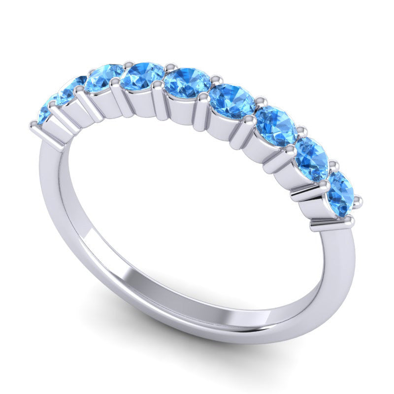 Swiss Blue Topaz Band