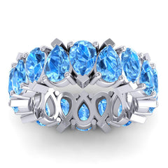 Swiss Blue Topaz Band