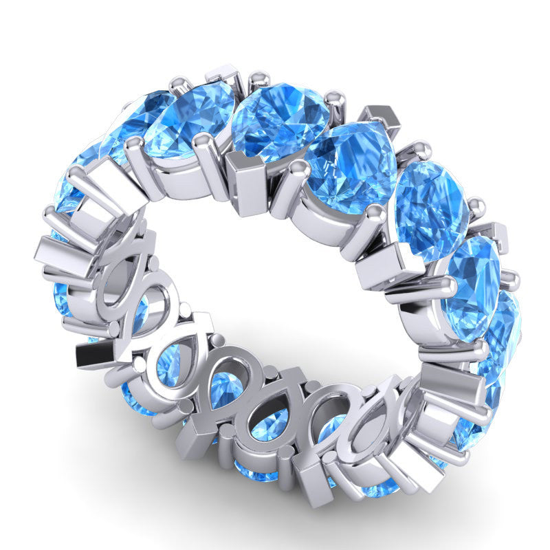 Swiss Blue Topaz Band
