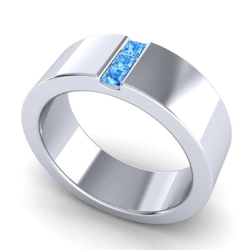 Swiss Blue Topaz Band
