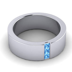 Swiss Blue Topaz Band
