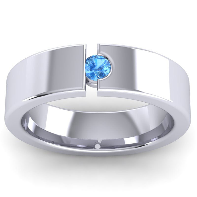 Swiss Blue Topaz Band