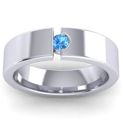 Swiss Blue Topaz Band