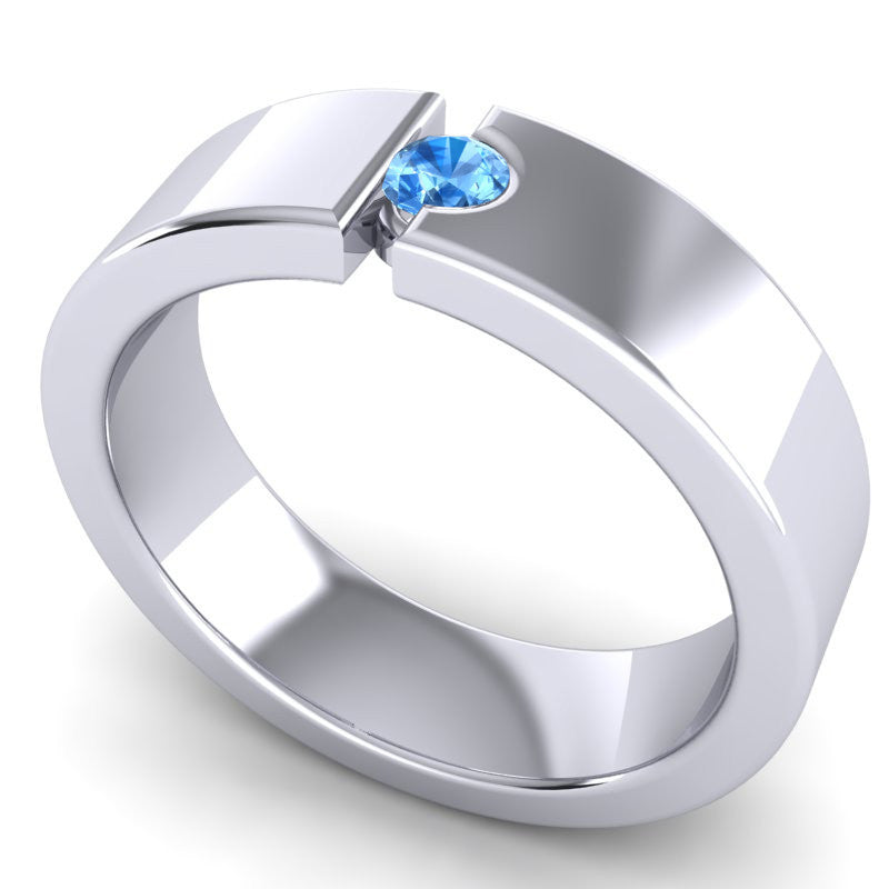 Swiss Blue Topaz Band