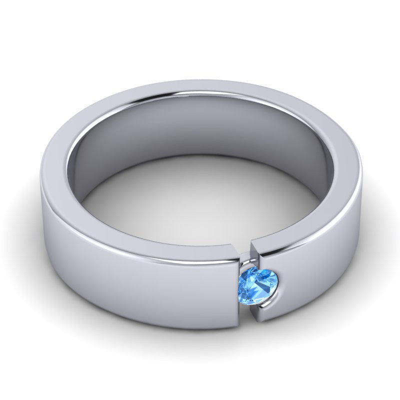 Swiss Blue Topaz Band