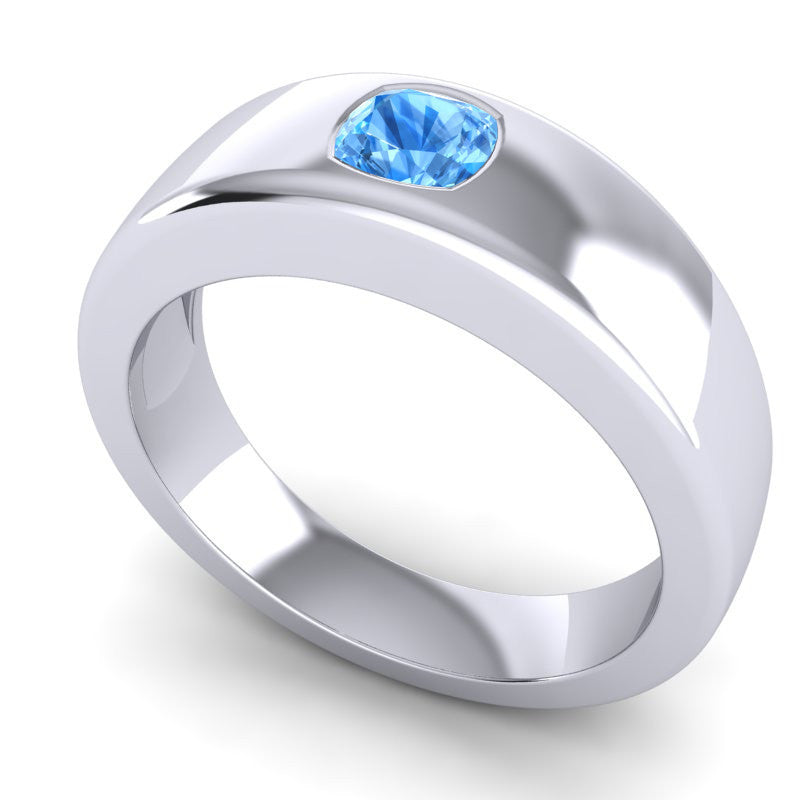 Swiss Blue Topaz Band