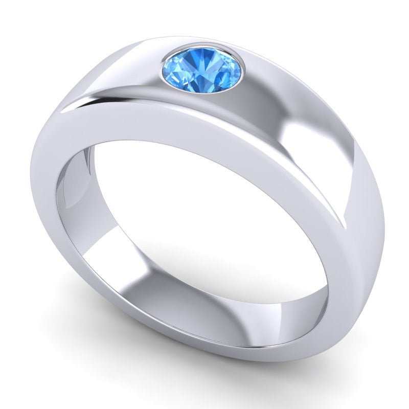 Swiss Blue Topaz Band